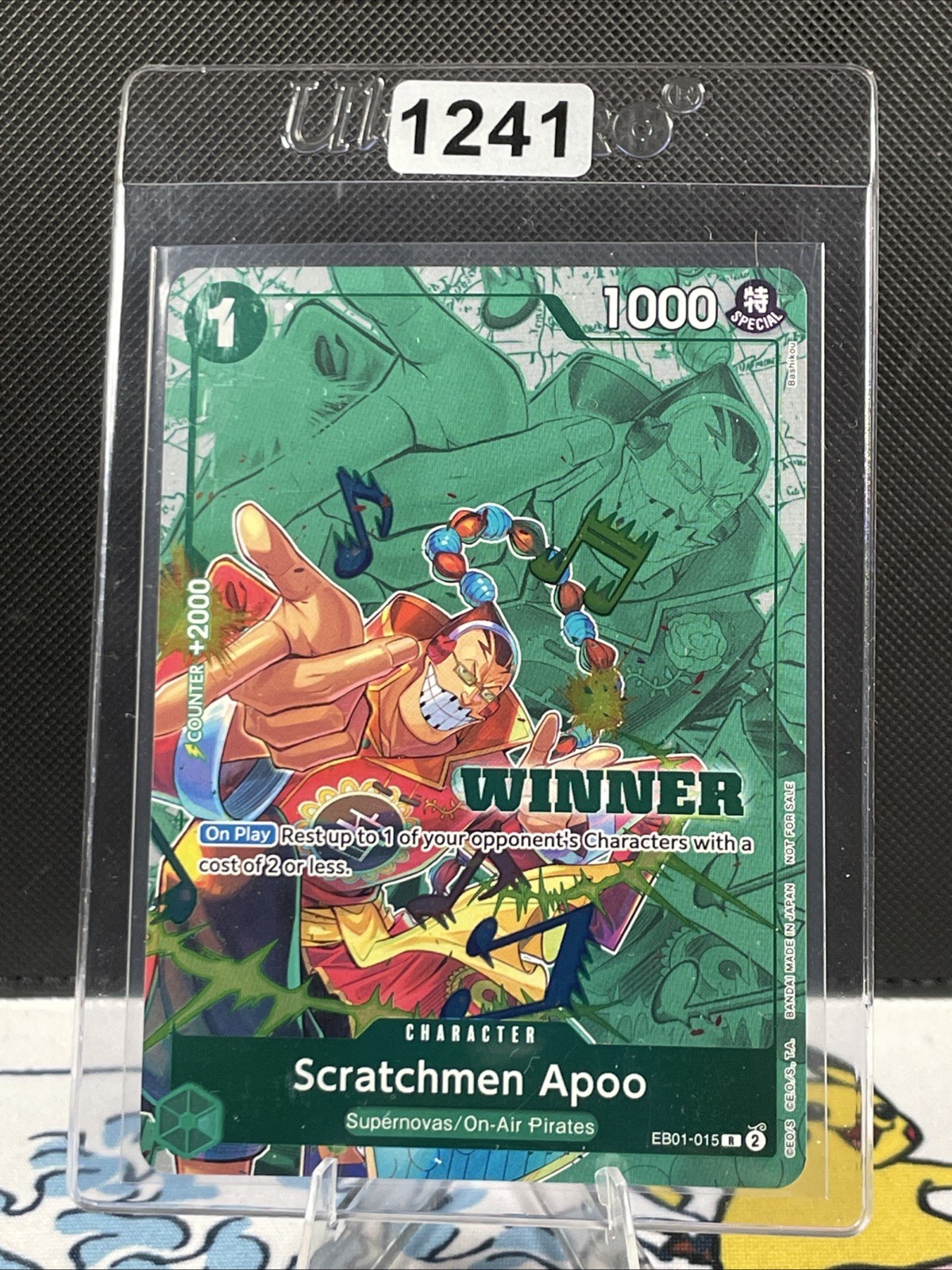 One Piece Winner Pack 2025 Vol 2 Scratchmen Apoo EB01-015 Stamped Promo (1241)