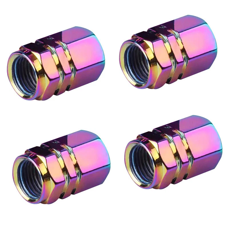 New 4pcs Colorful Aluminum Car Tire Valve Cap Dustproof Cover Fit For Volkswagen — 第 2/4 张图片