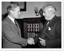 President Gerald Ford 1949 With Senator Arthur Vandenberg Silver Halide Photo