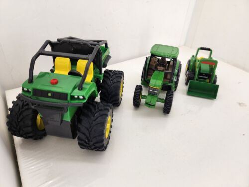 Lot Of 3 Ertl John Deere Vehicles Diecast Tractor, Plastic Side by Side + Loader - Picture 6 of 10