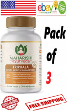 3X Maharishi Ayurveda Triphala 60 Tabs Each For Bowel Health Free Ship 