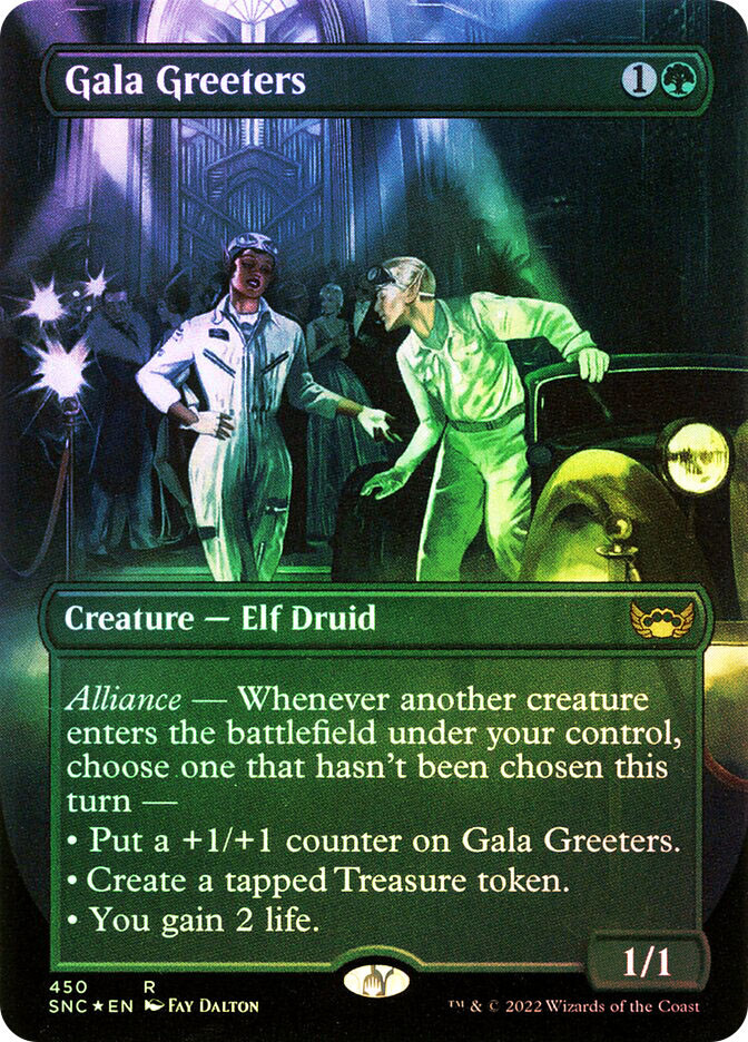 MTG Foil 祝祭の出迎え/Gala Greeters》[SNC-BF] Foil】(456)□ボーダーレス□《祝祭の出迎え/Gala Greeters