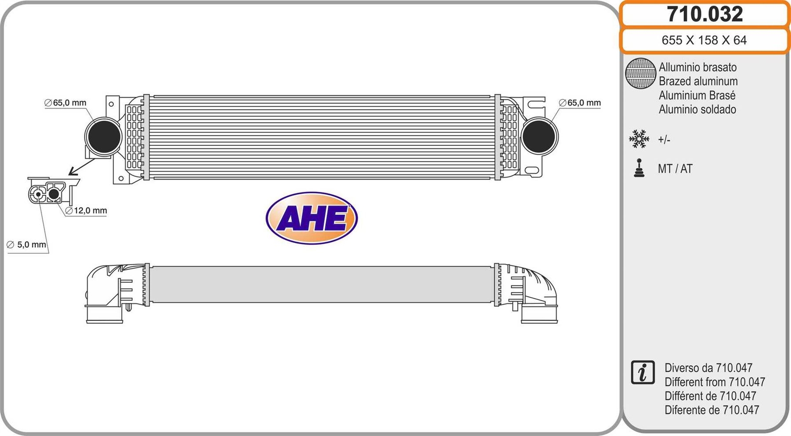 Intercooler Ford Galaxy III 2.0 TDCi échangeur d'air à haut rendement thermique