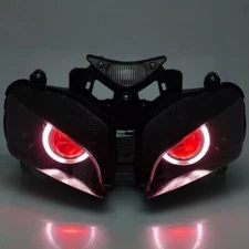 Assembly Red Devil Angel Eye HID Projector Headlight For Honda CBR1000 2004-2007