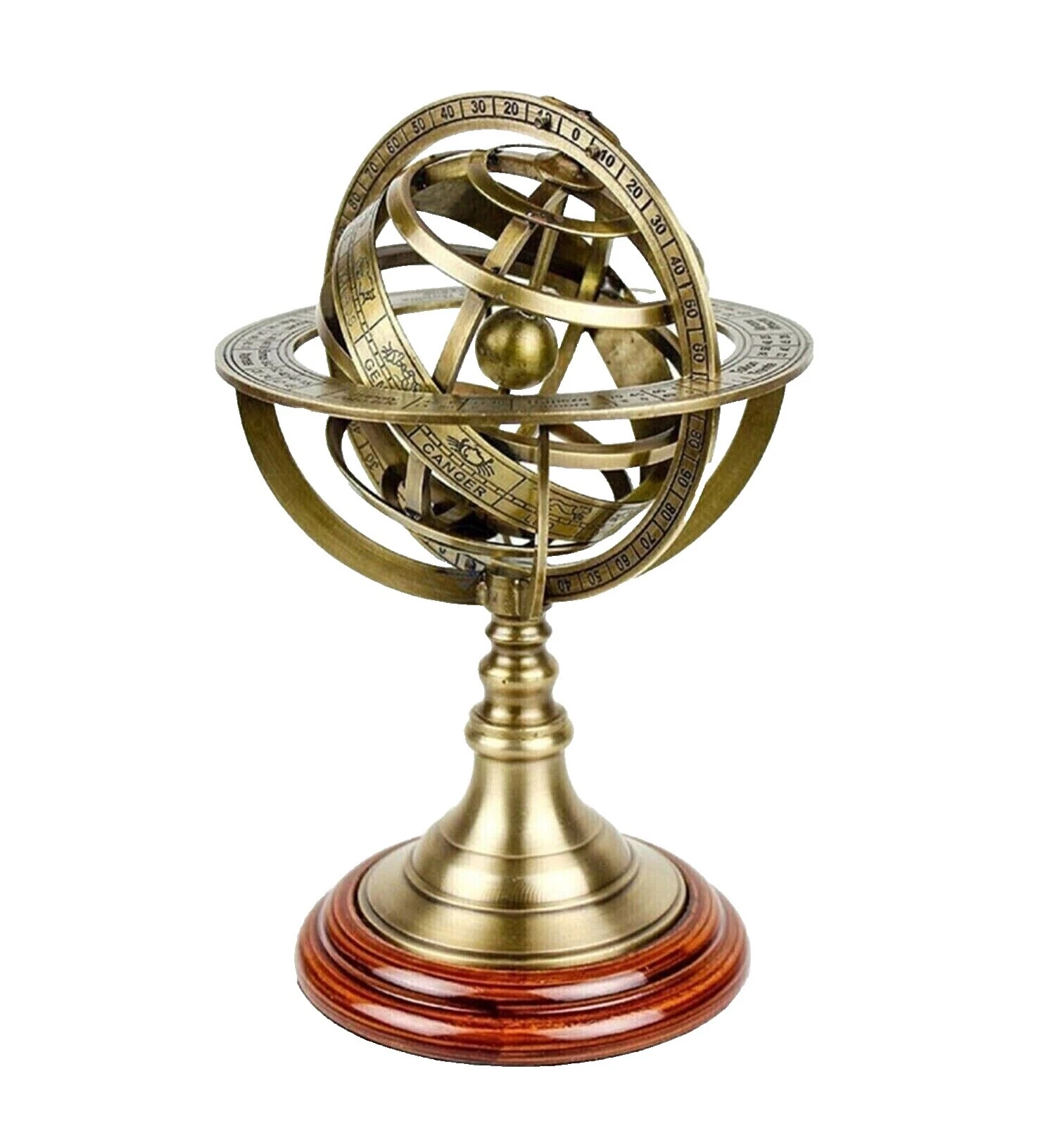 Globos terráqueos antiguos armillaries Mundial
