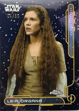 2024 Topps Chrome Star Wars Rebel Alliance Gold 4/50 SSP RA-1 Leia Organa