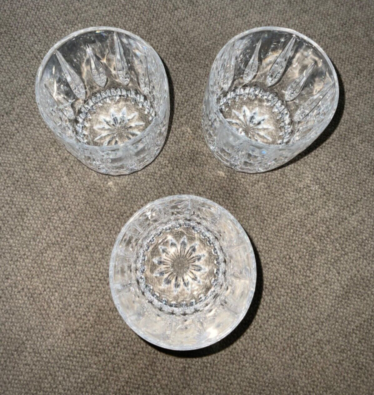 Gorham Crystal Rocks Glasses Sundance Double Old Fashion (Set of 3) See Pics
