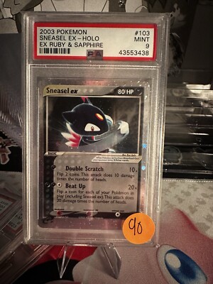PSA 9 Sneasel ex - 103/109 - 2003 Pokemon Ruby Sapphire Ultra Rare Holo ...