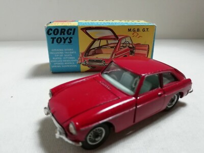 Corgi Toys 327 MGB GT in Original Box with Luggage ~ MINTY Corgi Toys 327 MGB GT in Original Box with Luggage ~ MINTY