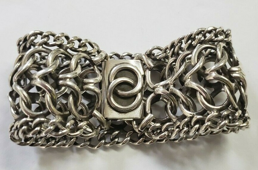 Vintage Danecraft Sterling Silver Heavy Chainlink Bracelet