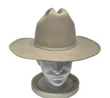 Vintage Dorfman Pacific Hat Mens Small Khaki Wool Felt Fedora 5923 Made In USA