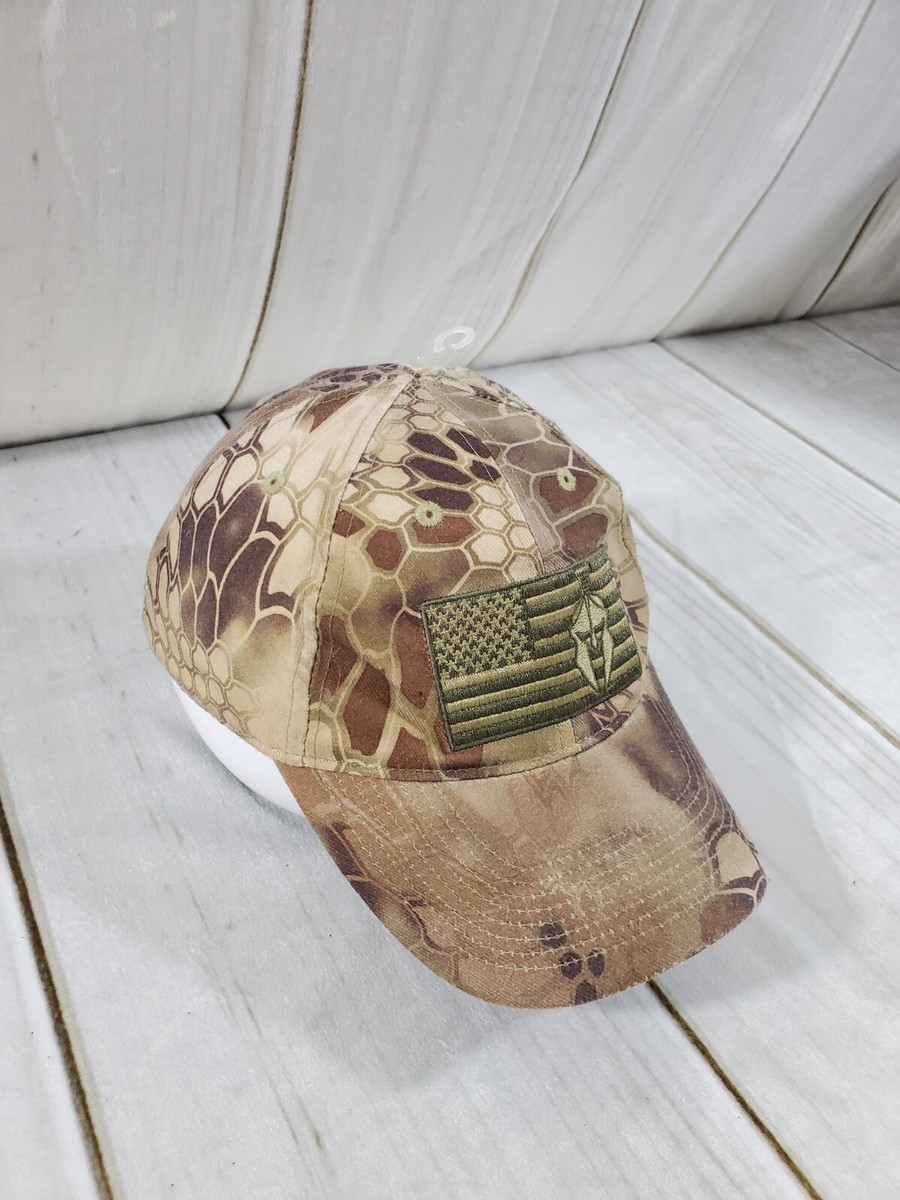 KRYPTEK Q3 Desert Camo Gladiator O American Flag Adult HAT