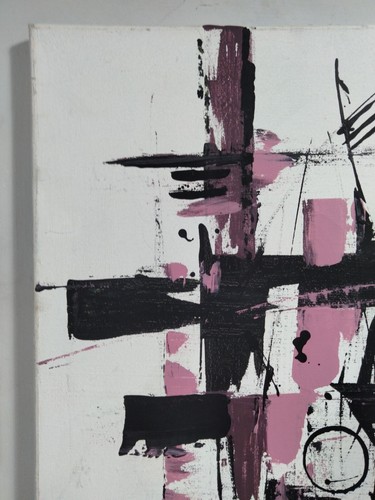 Abstract Oil Painting On Canvas Modern Handmade Art by Ann Ryser Purple - Picture 6 of 12