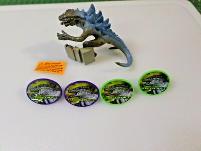 1998 BAKERY CRAFTS - GODZILLA CAKE TOPPER W ITH 4 RINGS/ DECORATION - NIP