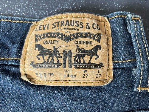 Levi’s 511 Boys Jeans Size 14 Regular 27x27 Medium Wash Levi Strauss Pants - Picture 2 of 5