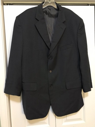 Cellini Mens 46 R Gray Wool Three Button Blazer