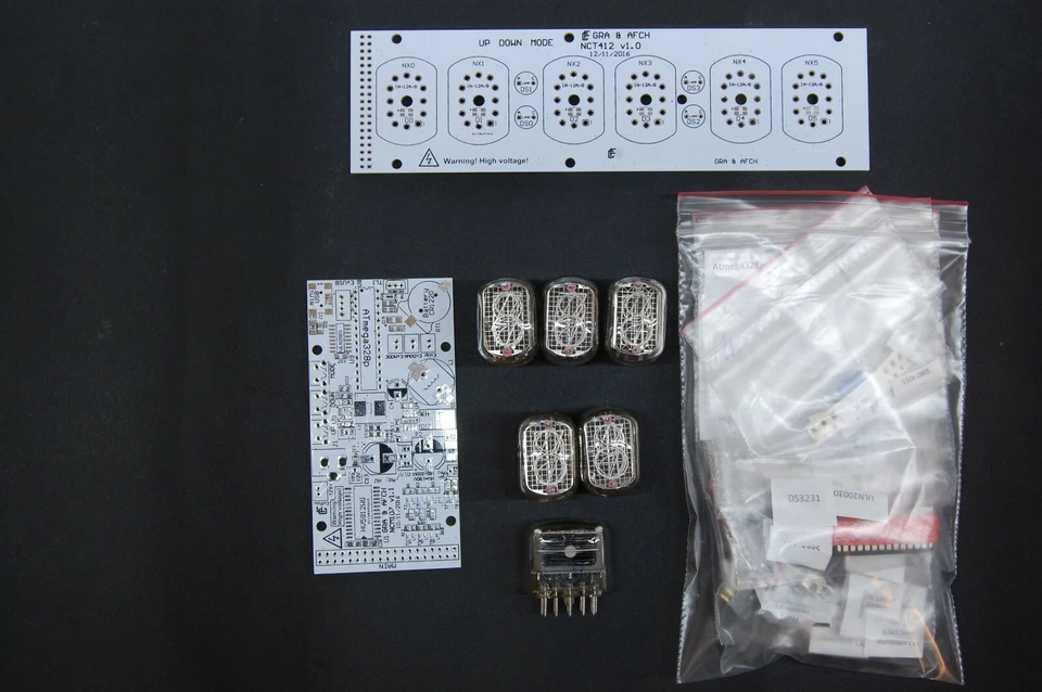 DIY KIT IN-12 Nixie Tubes Clock on Acrylic Stand Temp F/C [TUBES OPTIONAL] - Image 2 of 4