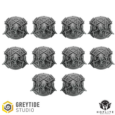 Primal Shields D (x10) | Grey Tide Studios | Primal Hounds | Conversion Parts &