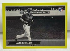 Alex Kirilloff 2021 Topps 582 Montgomery Club Yellow Black & White SP RC - TWINS