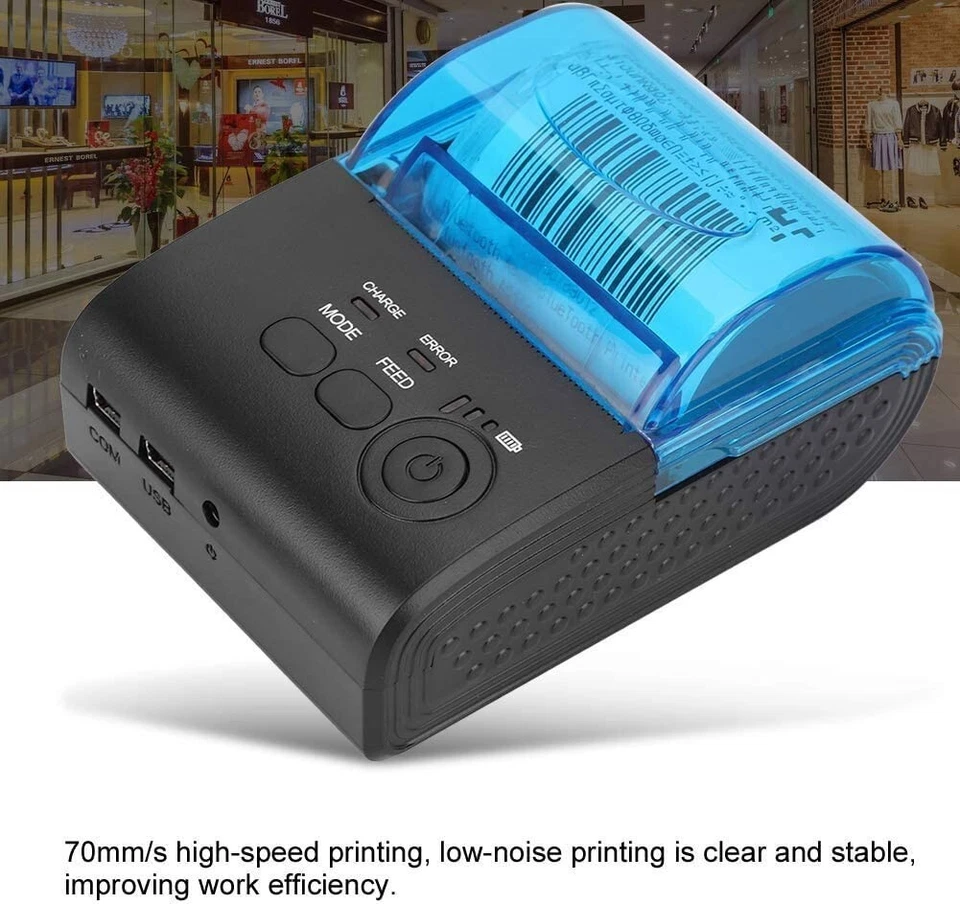 Mini Bluetooth Thermal Printer 58Mm, Shipment Label Maker Receipt Printer - Image 4 of 4