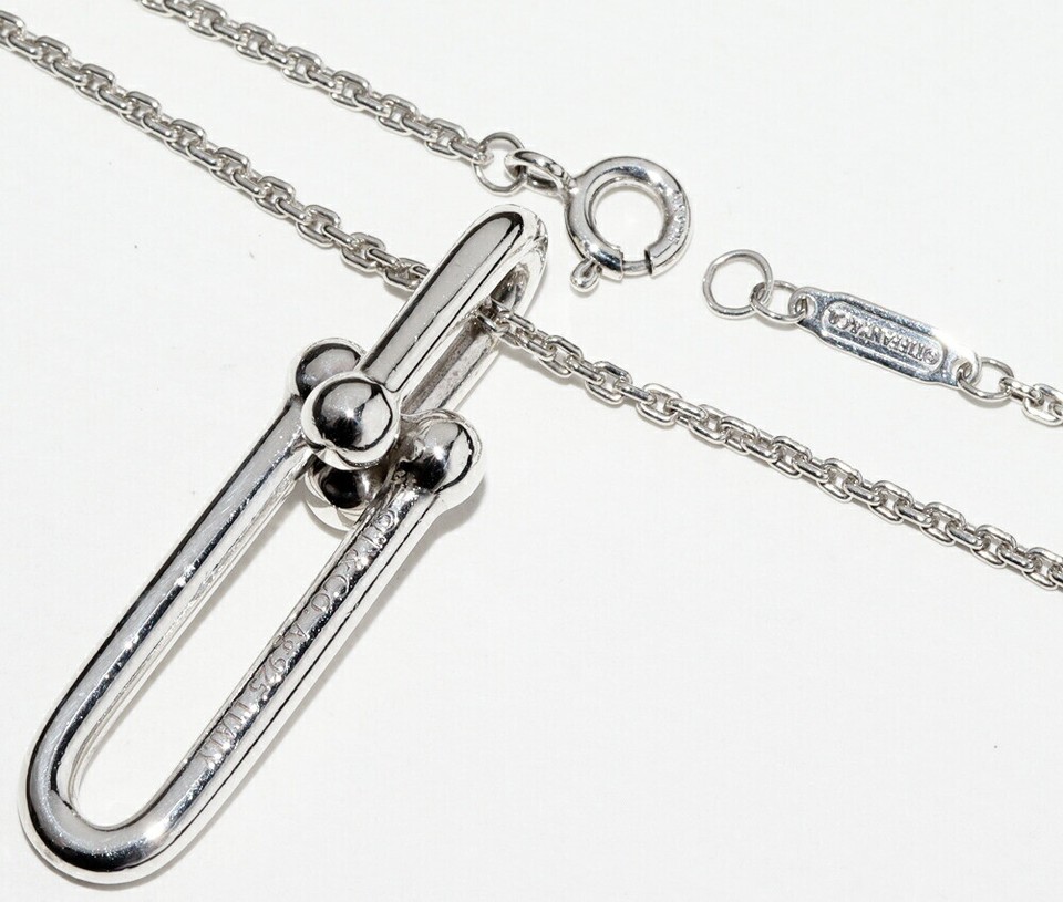 Tiffany Pendant Necklace Sv Hardware Elongated Link eBay