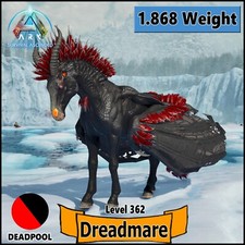 Ark Ascended PC/PS5/XBOX PVE TOP Deadpool DREADMARE ⚫🔴 Level 362 100% Imprinted
