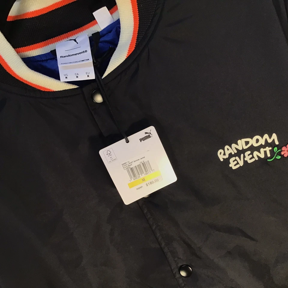 * Новый * Puma Randomevent Bomber куртка коричневый Sz S с ярлыками - Изображение 3 из 4