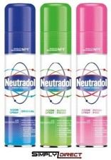 Set of 3 Neutradol Original, Super Fresh, Pink Room Spray Odour Destroyer 300ml
