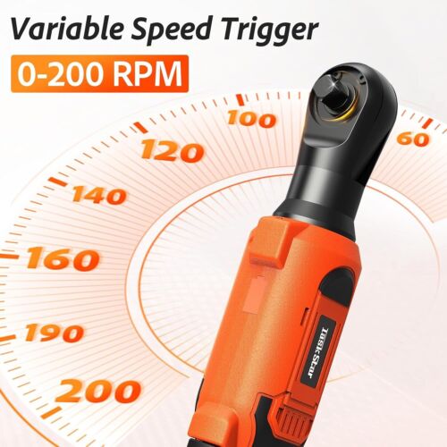 Brand New, 3/8'' Electric Crodless Ratchet Wrench Set, 60 ft·lb Torque, 21V 2Ah - Picture 2 of 15