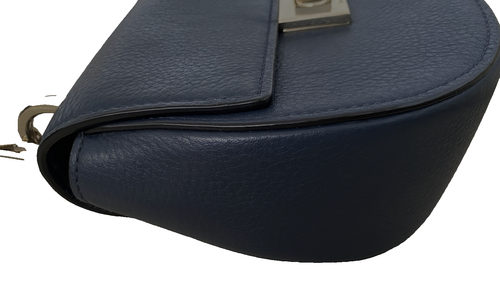 Kate Spade New York Rita Leather Crossbody Convertible Detachable Bag Gold Navy - Picture 12 of 17