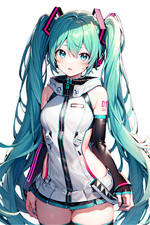 Hatsune Miku Waifu Weatherproof Anime Sticker 6" Car Decal