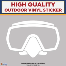 Scuba Mask Die Cut, High Quality Vinyl Stickers