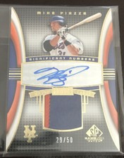 2004 UD SP GAME USED MIKE PIAZZA PATCH AUTOGRAPH AUTO 29/50 METS HOF👍