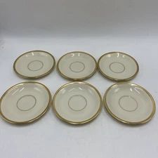 Set of 6 LENOX CHINA TUXEDO J33 TEA CUP SAUCER ONLY  5 5/8"