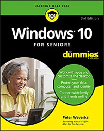 Libro de bolsillo de Peter Weverka de Windows 10 para personas mayores para maniquíes - Imagen 1 de 2