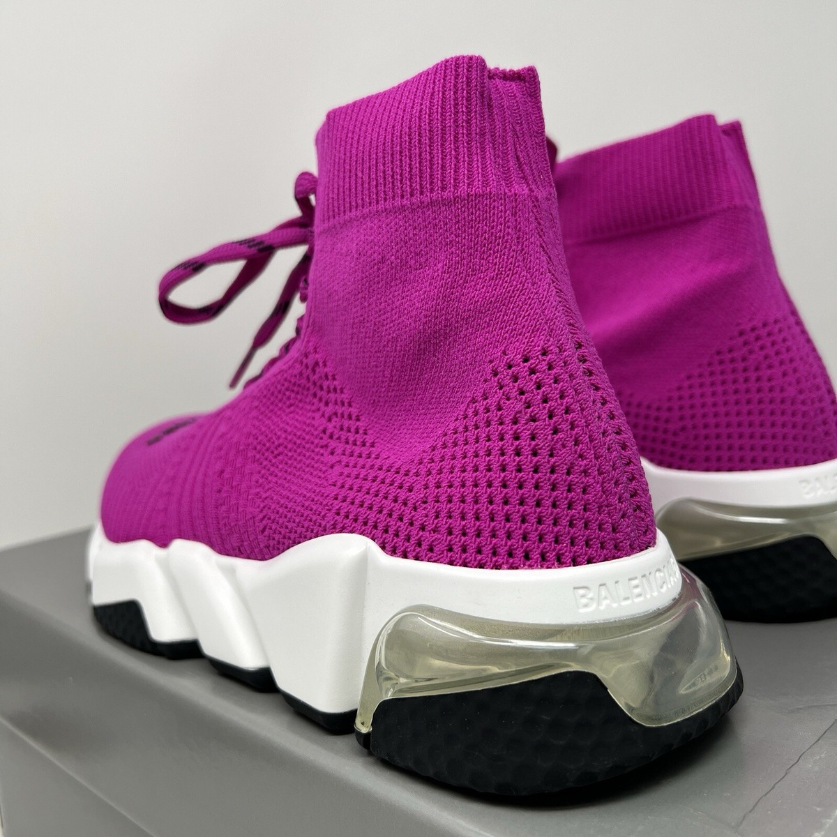 セール!!BALENCIAGA★706277 Size 6 - Balenciaga Speed Lace Up Sneaker Magenta W for sale