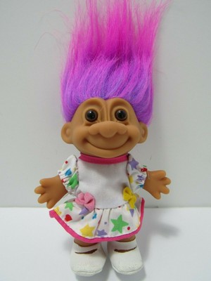 5/" RUSS TROLL DOLL NEW IN ORIGINAL WRAPPER GIRL IN STAR PARTY DRESS
