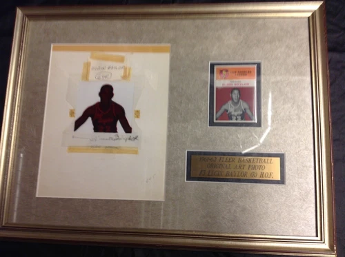 1961 Fleer Basketball Elgin Baylor Rookie Plus Photo Art 