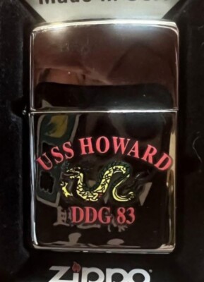 Zippo Oil Lighter DDG-83 USS Howard Aegis Destroyer 2012 Silver JP