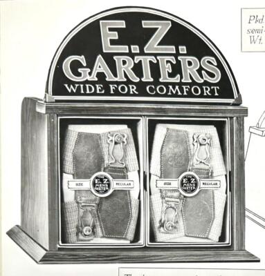 Photoplating Company Minneapolis EZ Garters for Men Store Display  CATALOG PAGE