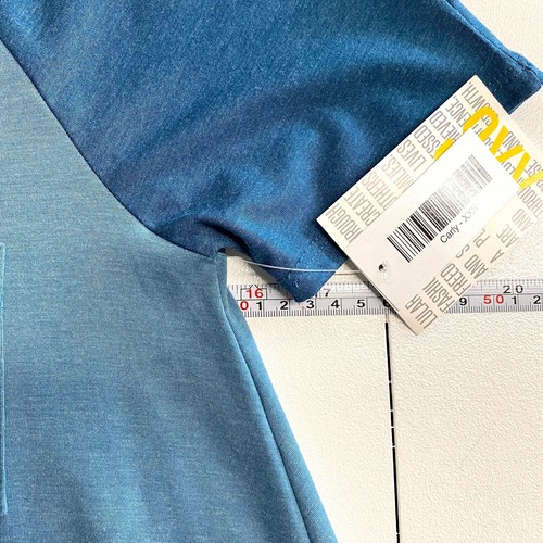 LuLaRoe Carly Damen XXS Blau Colorblock Swing Kleid Neu mit Etikett Kurzarm - Bild 3 von 5