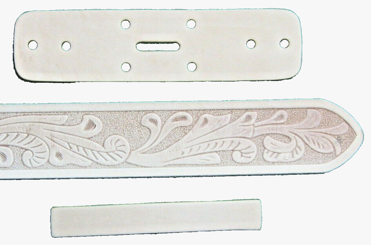 Western Flora Embossed DIY Leather Belt Kit 120cm x 3.8cm Free Shipping-image