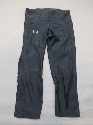 Under Armour Size SM Women Black Compression Stretch Pull On Athletic Capri 092