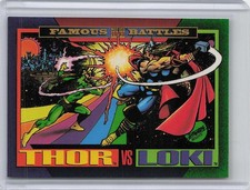 Marvel 1993 Famous Battles Thor vs Loki Card