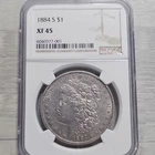 1884-S Morgan Silver Dollar $1 NGC XF 45 Silver Cert#6040377-001
