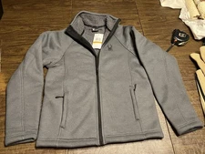 Spyder Men's Stellar Jacket Sherpa Lined Bonded Fleece Sz Small NWT Polar Gray