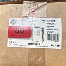 GE TGN3322R 60A 3-Pole Non-Fusible Outdoor Enclosure Safety Switch Gray Metal