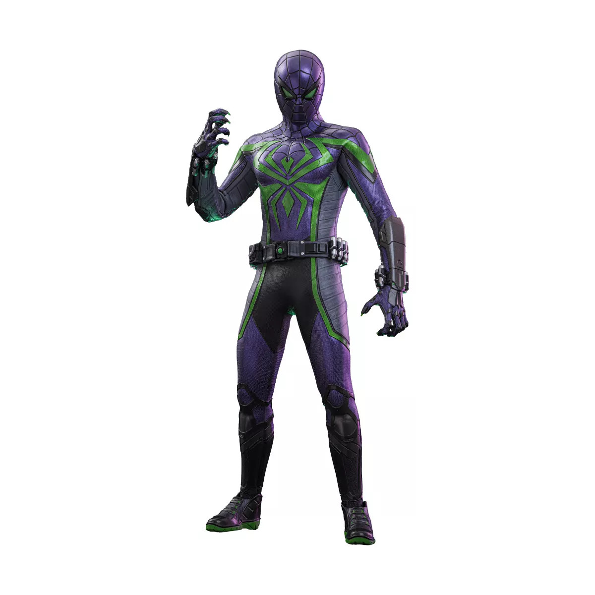 Figurine Miles Morales Purple Reign Hot Toys pour exposition geek et vitrine