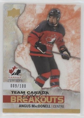 2023 Upper Deck Team Canada Juniors Breakouts 9/100 Angus MacDonell #TCB-15 1t59
