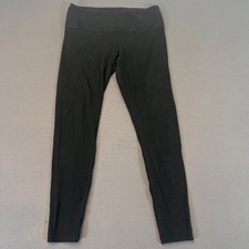 Victoria s Secret PINK Womens XL Mid Waist Leggings Black Classic Waist Logo 24L